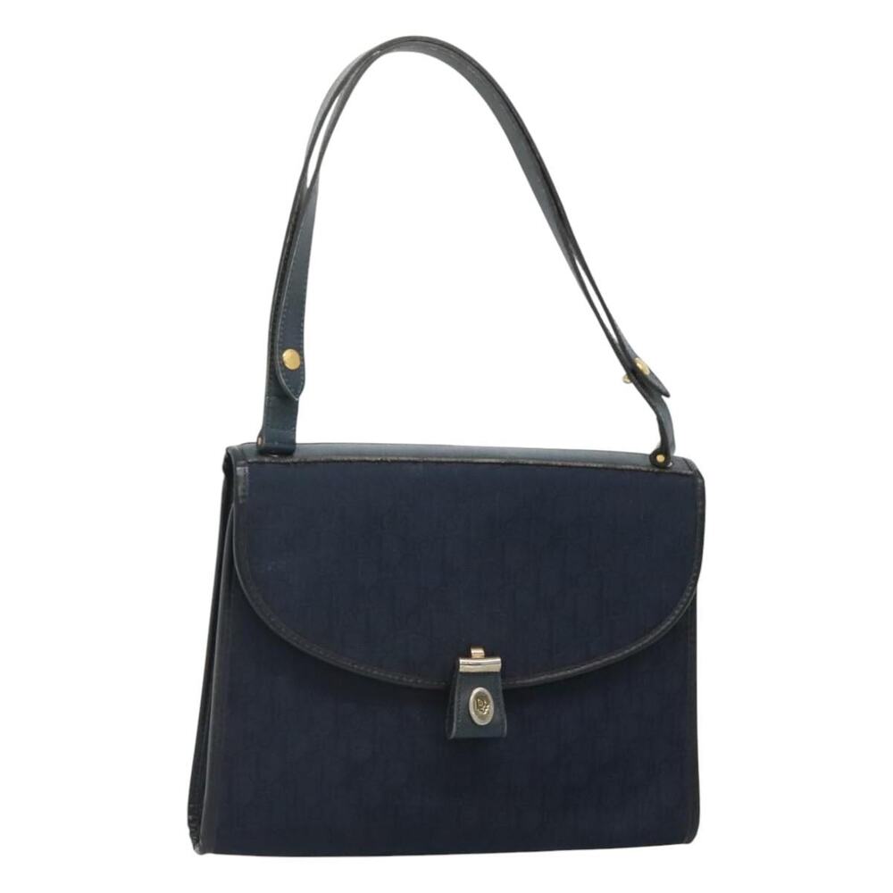 DIOR Trotter Canvas Shoulder Bag Navy